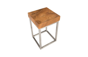 Teak Puzzle Side Table,  SM