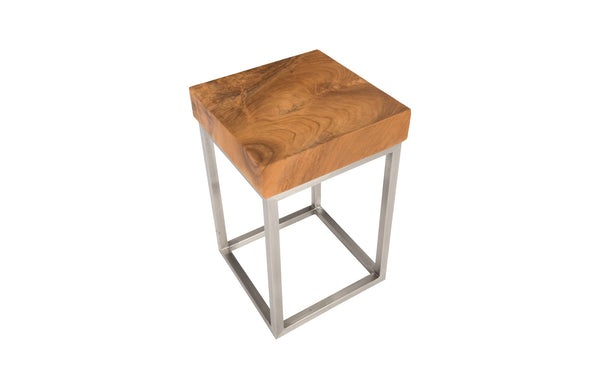 Teak Puzzle Side Table,  SM