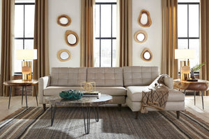 Driftwood Top Coffee Table, Black Wash