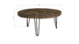 Driftwood Top Coffee Table, Black Wash