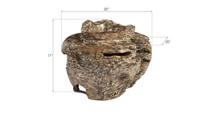 Teak Planter, Black Wash Finish