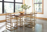 Ladder Dining Chair, Natural/Brass Finish