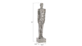 Puzzle Man Sculpture, Black/Silver, Aluminum