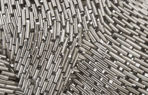 Horse Pipe Sculpture, Rearing, Stainless Steel