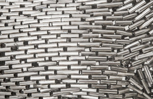 Horse Pipe Sculpture, Galloping, Stainless Steel