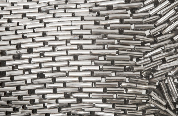 Horse Pipe Sculpture, Galloping, Stainless Steel