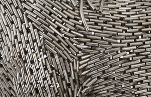 Horse Pipe Sculpture, Walking, Stainless Steel