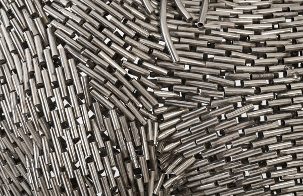 Horse Pipe Sculpture, Walking, Stainless Steel