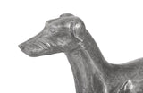 Posing Dog Sculpture, Black/Silver, Aluminum