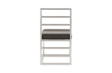 Ladder Dining Chair , Gray/Silver Finish