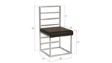 Ladder Dining Chair , Gray/Silver Finish