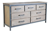 LH Imports Irondale 7 Drawer Dresser IDB07