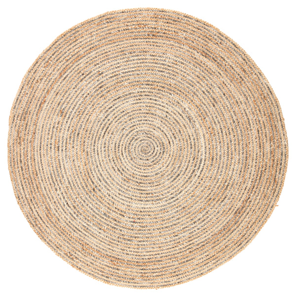 Jaipur Living Hastings Natural Solid Beige/ Gray Round Area Rug (8')