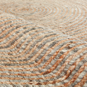 Jaipur Living Hastings Natural Solid Beige/ Gray Round Area Rug (8')