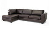 Orland Leather Modern Sectional Sofa Set with Chaise