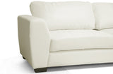 Baxton Studio Orland White Leather Modern Sectional Sofa Set with Right Facing Chaise