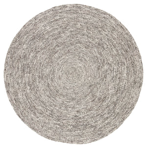 Jaipur Living Tenby Natural Solid Gray/ White Round Area Rug (8')