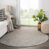 Jaipur Living Tenby Natural Solid Gray/ White Round Area Rug (8')