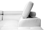 Baxton Studio Selma White Leather Modern Sectional Sofa