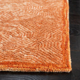 Ikat 506 Contemporary Hand Tufted 100% Wool Pile Rug Rust