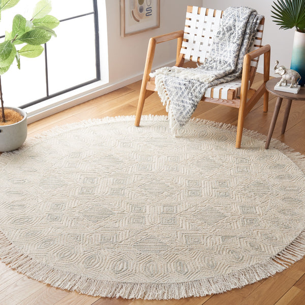 Safavieh Ikat 804 Hand Tufted 80% Wool/20% Cotton Contemporary Rug IKT804B-8