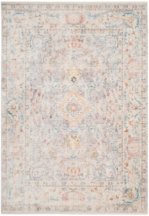 Illusion 700 Power Loomed Viscose Pile Rug in Light Grey, Cream 8ft x 10ft