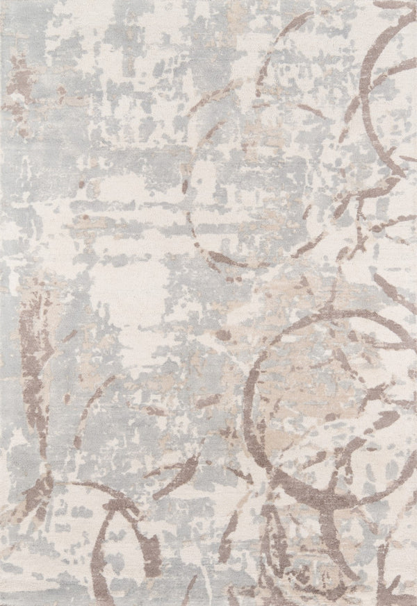 Momeni Illusions IL-01 Hand Tufted Casual Abstract Indoor Area Rug Beige 8' x 11' ILLUSIL-01BGE80B0