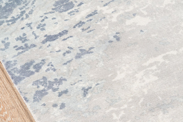 Momeni Illusions IL-03 Hand Tufted Casual Abstract Indoor Area Rug Blue 8' x 11' ILLUSIL-03BLU80B0