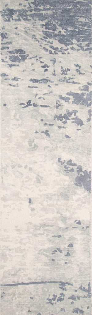 Momeni Illusions IL-03 Hand Tufted Casual Abstract Indoor Area Rug Blue 8' x 11' ILLUSIL-03BLU80B0
