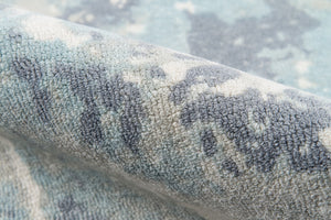 Momeni Illusions IL-04 Hand Tufted Casual Abstract Indoor Area Rug Blue 8' x 11' ILLUSIL-04BLU80B0