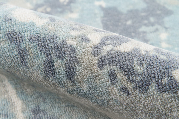 Momeni Illusions IL-04 Hand Tufted Casual Abstract Indoor Area Rug Blue 8' x 11' ILLUSIL-04BLU80B0