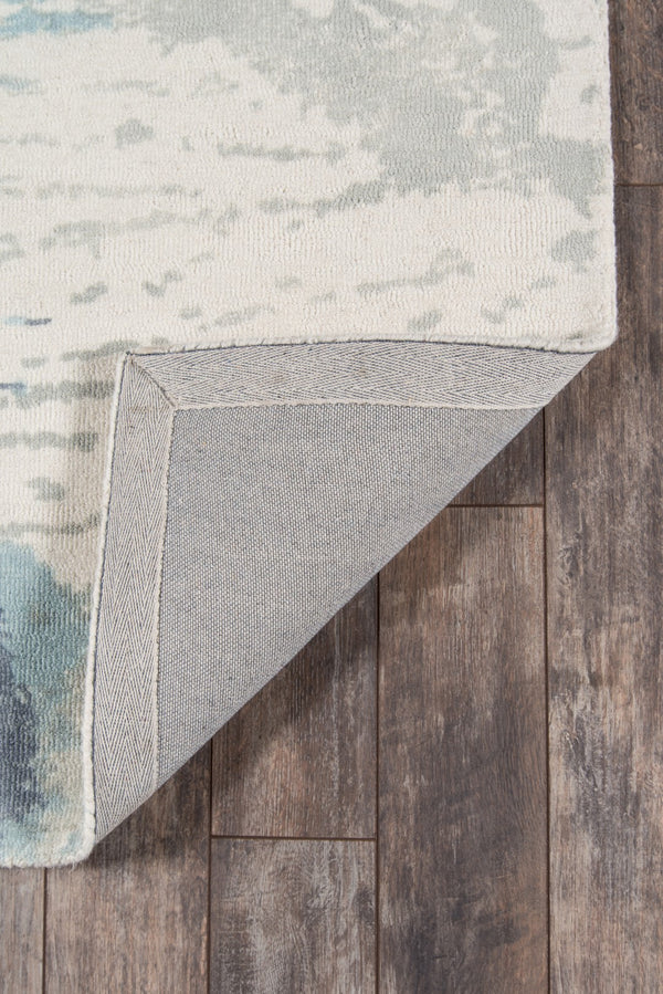 Momeni Illusions IL-04 Hand Tufted Casual Abstract Indoor Area Rug Blue 8' x 11' ILLUSIL-04BLU80B0