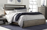 Aspenhome Modern Loft Modern/Contemporary King Panel Bed IML-407-GRY/IML-415-GRY/IML-406-GRY