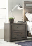 Aspenhome Modern Loft Modern/Contemporary 2 Drawer Nightstand with power IML-450-GRY