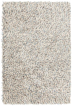Chandra Rugs Imogen 100% Wool Hand Woven Contemporary Shag Rug Blue/White/Grey 9' x 13'