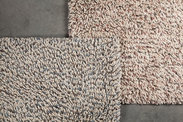 Chandra Rugs Imogen 100% Wool Hand Woven Contemporary Shag Rug Blue/White/Grey 9' x 13'