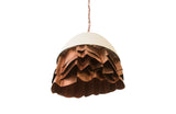 Ruffle Chandelier, White/Copper