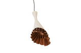 Ruffle Pendant Lamp, White/Copper