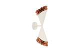 Ruffle Sconce, White/Copper