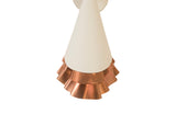 Ruffle Sconce, White/Copper