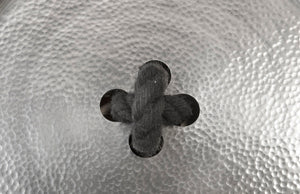 Button Wall Tile, Hammered Metal, Aluminum Finish