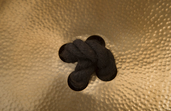 Button Wall Tile, Hammered Metal, Brass Finish