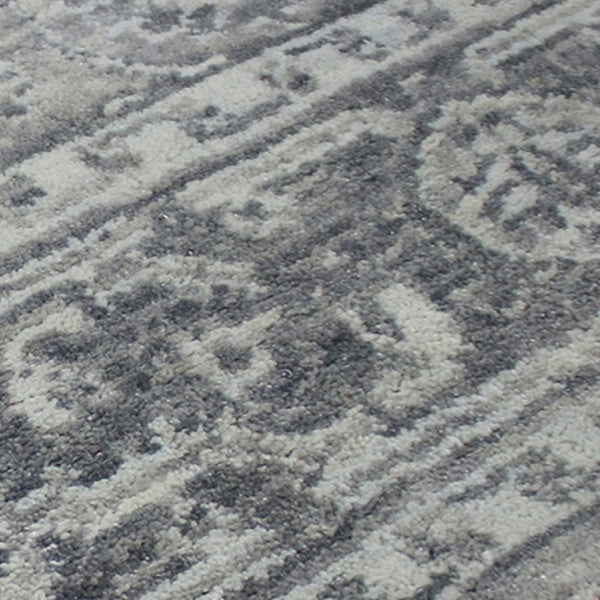 AMER Rugs Inara INA-10 Hand-Loomed Bordered Classic Area Rug Light Gray 10' x 14'