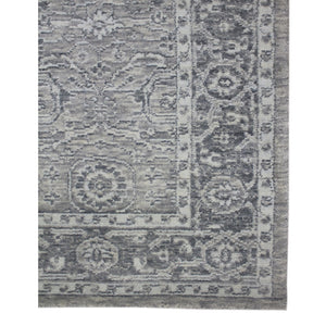 AMER Rugs Inara INA-10 Hand-Loomed Bordered Classic Area Rug Light Gray 10' x 14'
