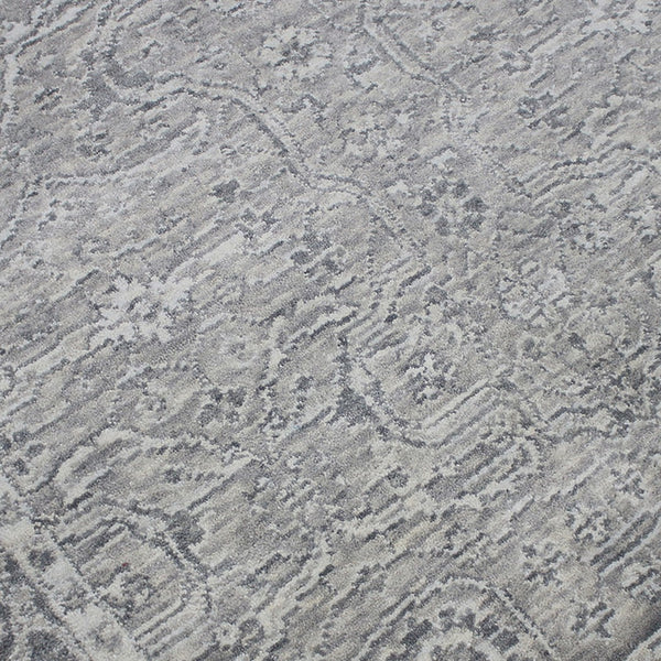 AMER Rugs Inara INA-10 Hand-Loomed Bordered Classic Area Rug Light Gray 10' x 14'