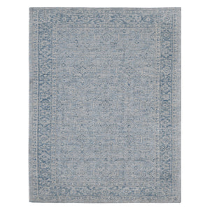 AMER Rugs Inara INA-7 Hand-Loomed Bordered Classic Area Rug Aqua 10' x 14'
