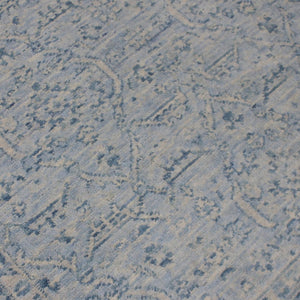 AMER Rugs Inara INA-7 Hand-Loomed Bordered Classic Area Rug Aqua 10' x 14'