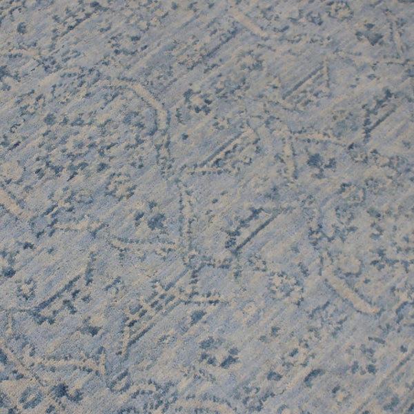 AMER Rugs Inara INA-7 Hand-Loomed Bordered Classic Area Rug Aqua 10' x 14'