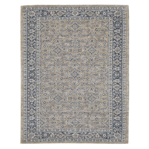 AMER Rugs Inara INA-8 Hand-Loomed Bordered Classic Area Rug Gold 10' x 14'