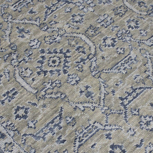 AMER Rugs Inara INA-8 Hand-Loomed Bordered Classic Area Rug Gold 10' x 14'